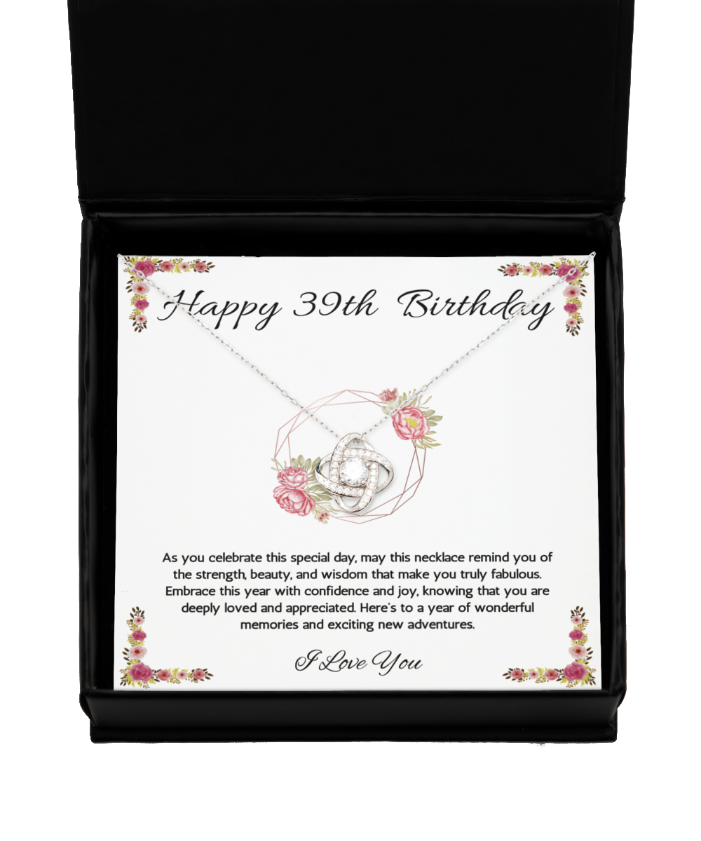 39th Birthday Girl Gift Necklace, 39th Birthday Gift Jewelry, Turning 39, necklace For Wife, Daughter, Birthday Gift Necklace For 39 Year Old