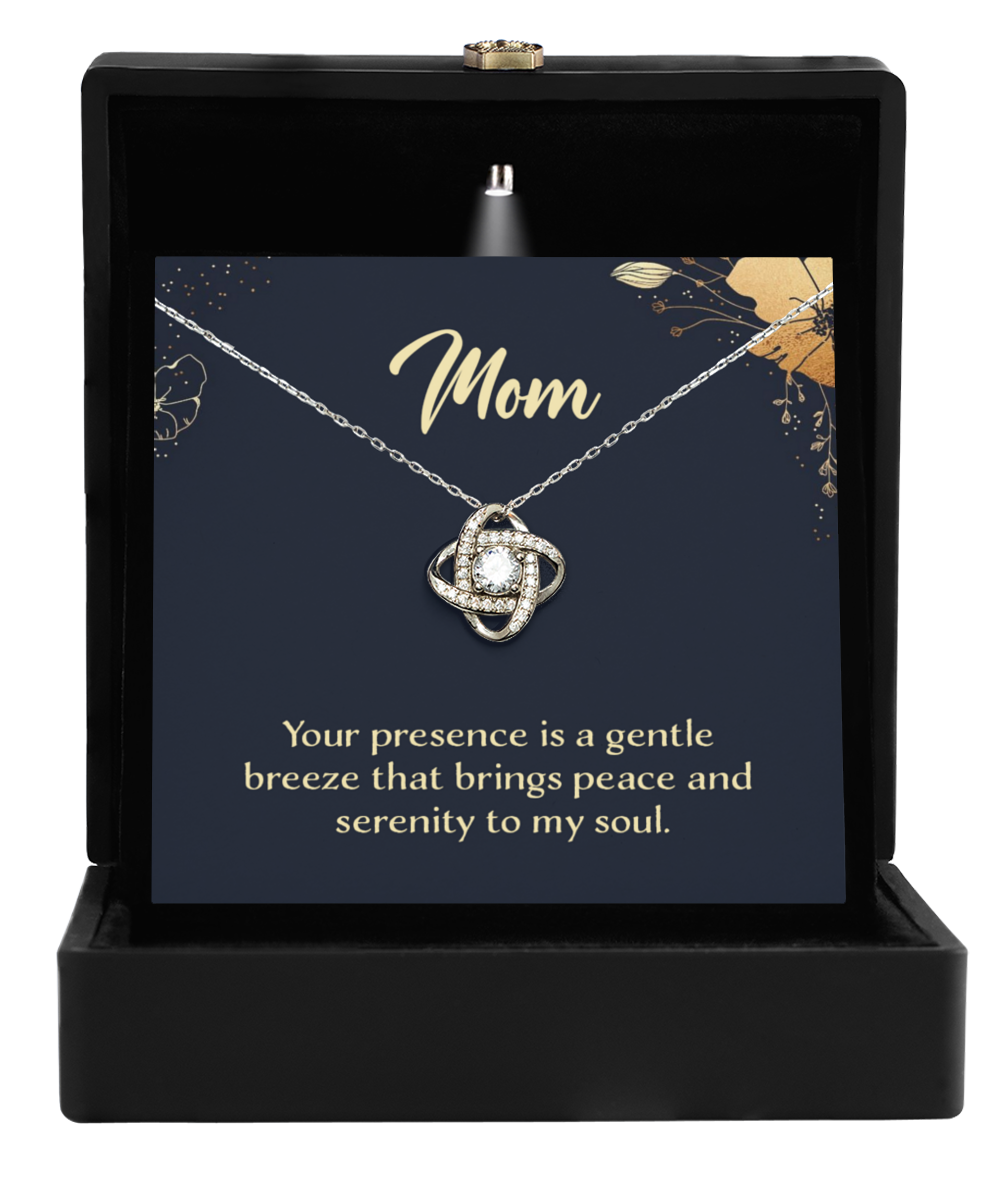 Mother Gift Necklace, Gift Necklace For Mom, Birthday Gift Necklace For Mom, Love Knot Gift Necklace, From son, Daughter, Mother Gift Necklace