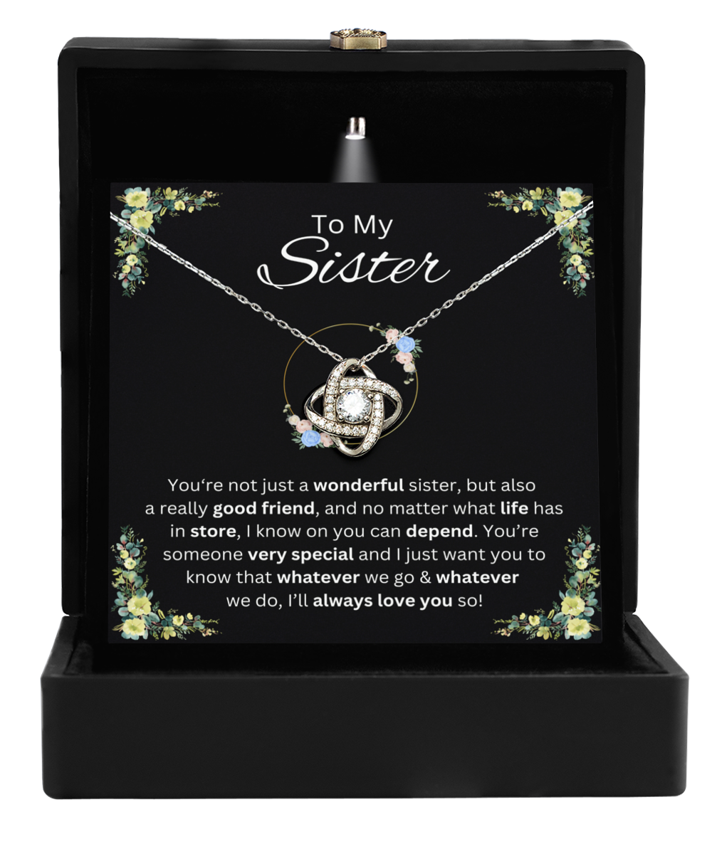 Sister Gift Necklace, Message Card Gift Necklace, Necklace For Big Sister, Little Sister, Birthday Gift for Sister, Sister Present, Women Jewelry Best Sister Gift