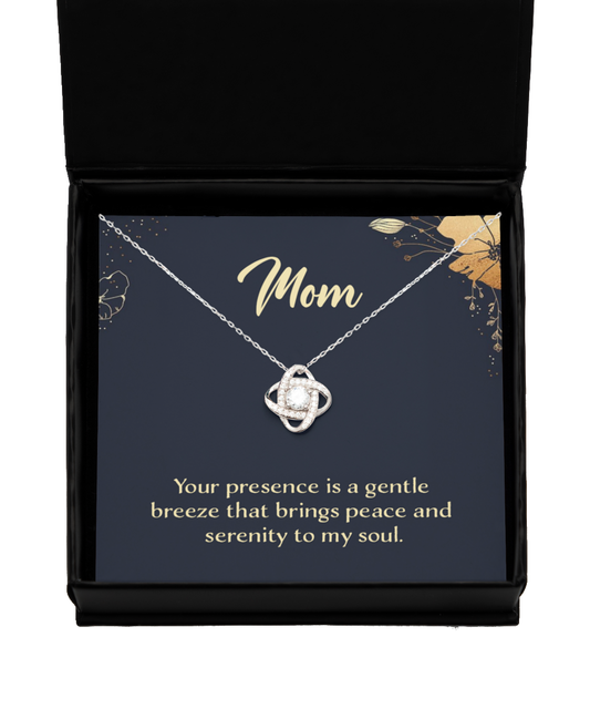 Mother Gift Necklace, Gift Necklace For Mom, Birthday Gift Necklace For Mom, Love Knot Gift Necklace, From son, Daughter, Mother Gift Necklace