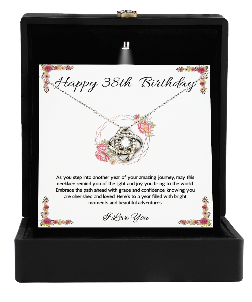 38th Birthday Girl Gift Necklace, 38th Birthday Gift Jewelry, Turning 38, necklace For Wife, Daughter, Birthday Gift Necklace For 38 Year Old