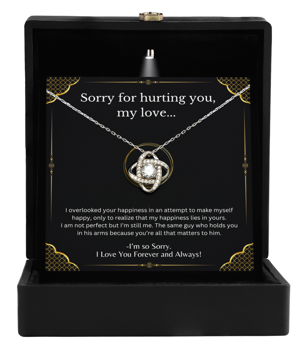 Sorry for Hurting You My Love, I'm Sorry Gift Necklace, Apology Gift Necklace, I Love You Gift Necklace, Forgiveness Gift Necklace, Message Card Gift Necklace