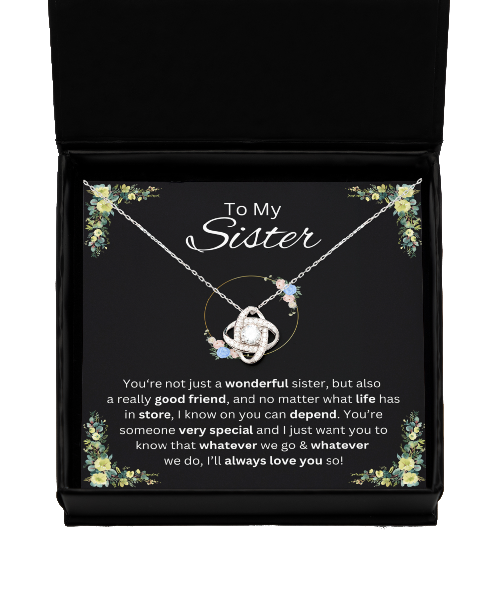 Sister Gift Necklace, Message Card Gift Necklace, Necklace For Big Sister, Little Sister, Birthday Gift for Sister, Sister Present, Women Jewelry Best Sister Gift