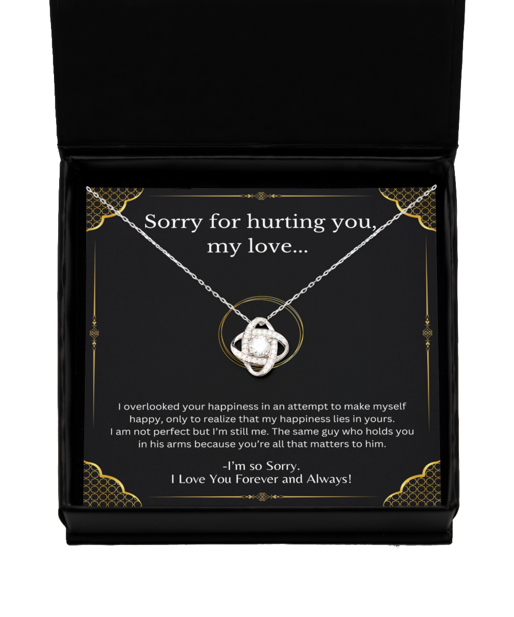 Sorry for Hurting You My Love, I'm Sorry Gift Necklace, Apology Gift Necklace, I Love You Gift Necklace, Forgiveness Gift Necklace, Message Card Gift Necklace