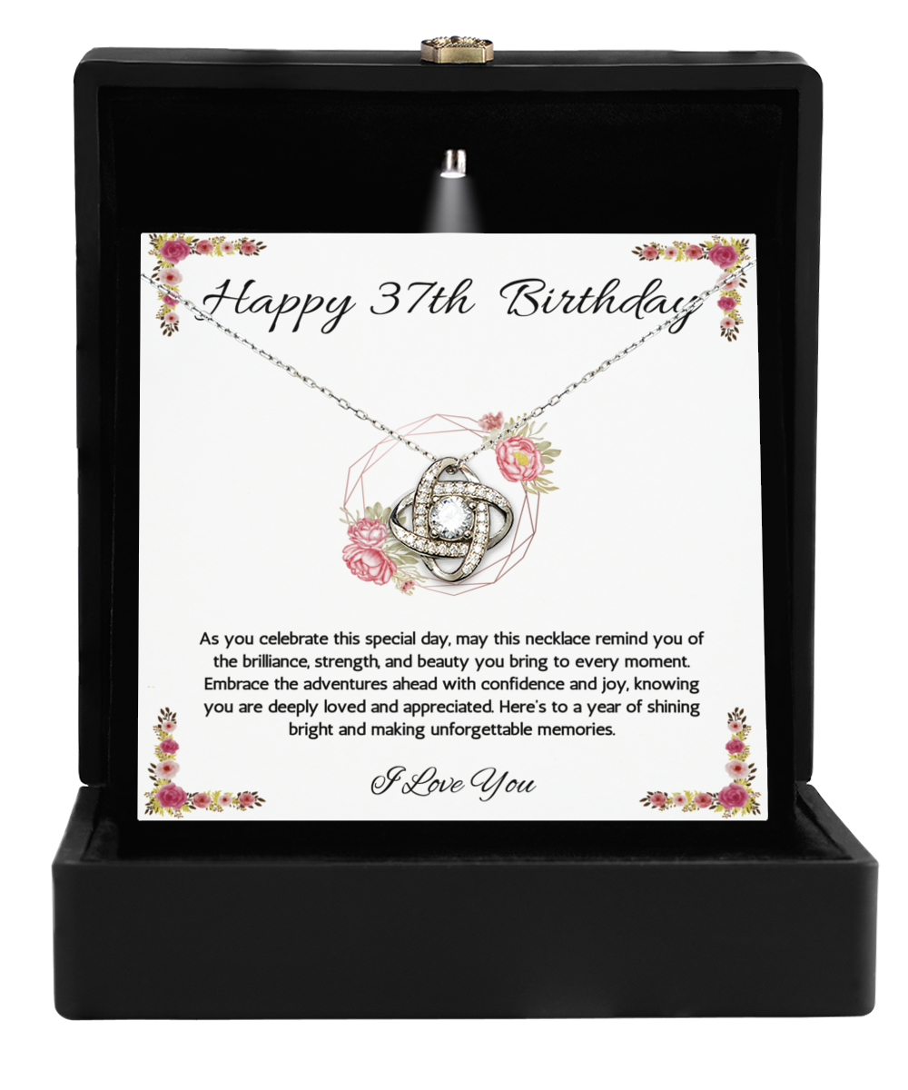 37th Birthday Girl Gift Necklace, 37th Birthday Gift Jewelry, Turning 37, necklace For Wife, Daughter, Birthday Gift Necklace For 37 Year Old