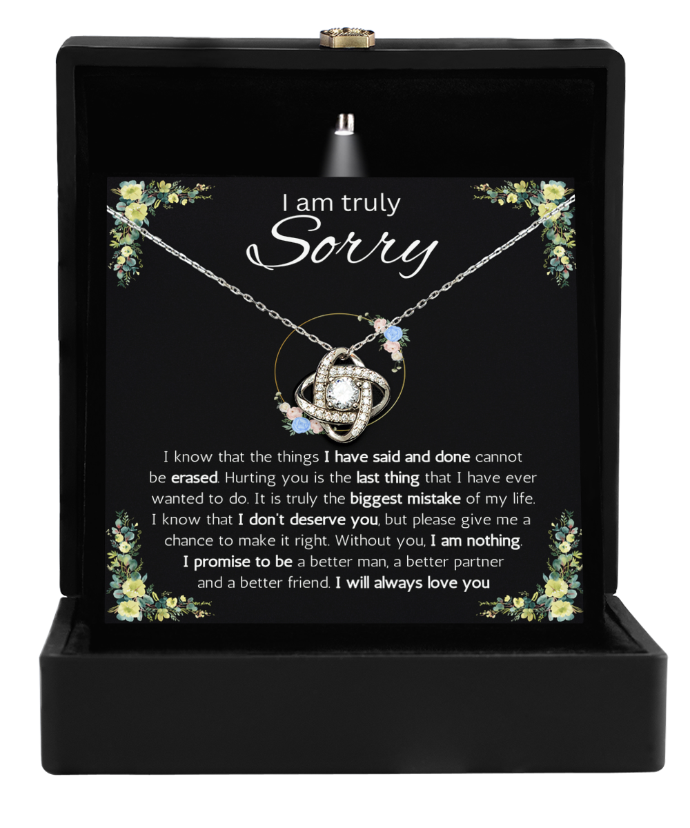 I'm Sorry Gift for Her, Apology Gifts for Her, I Love You, I'm Sorry Gift Necklace, Sorry, Forgiveness Necklace With Message Card