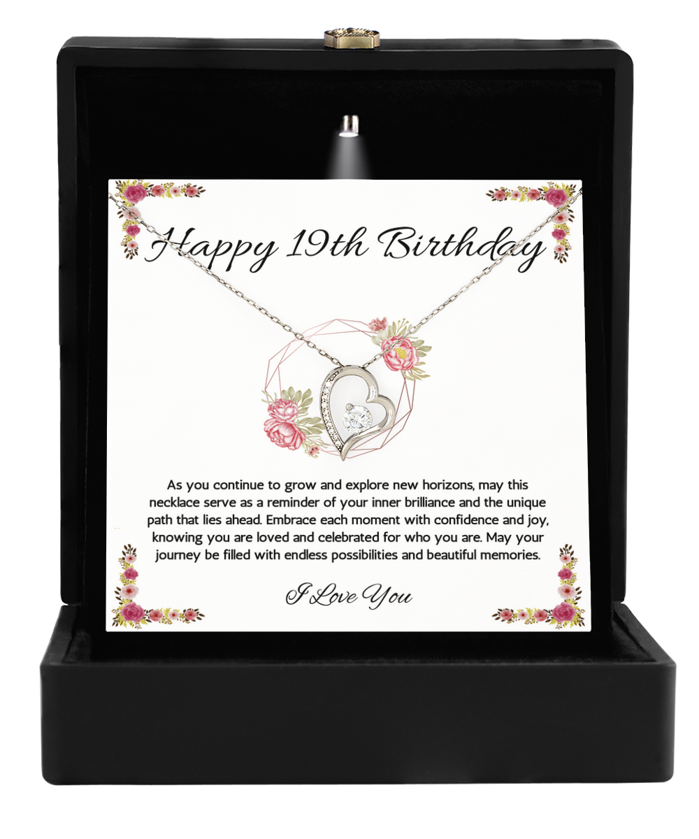 19th Birthday Girl Gift Necklace, 19th Birthday Gift Necklace, Solitaire Crystal Necklace For Girl, Daughter, Birthday Gift Necklace For 19,teen