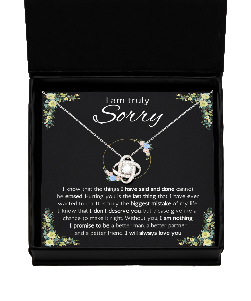 I'm Sorry Gift for Her, Apology Gifts for Her, I Love You, I'm Sorry Gift Necklace, Sorry, Forgiveness Necklace With Message Card