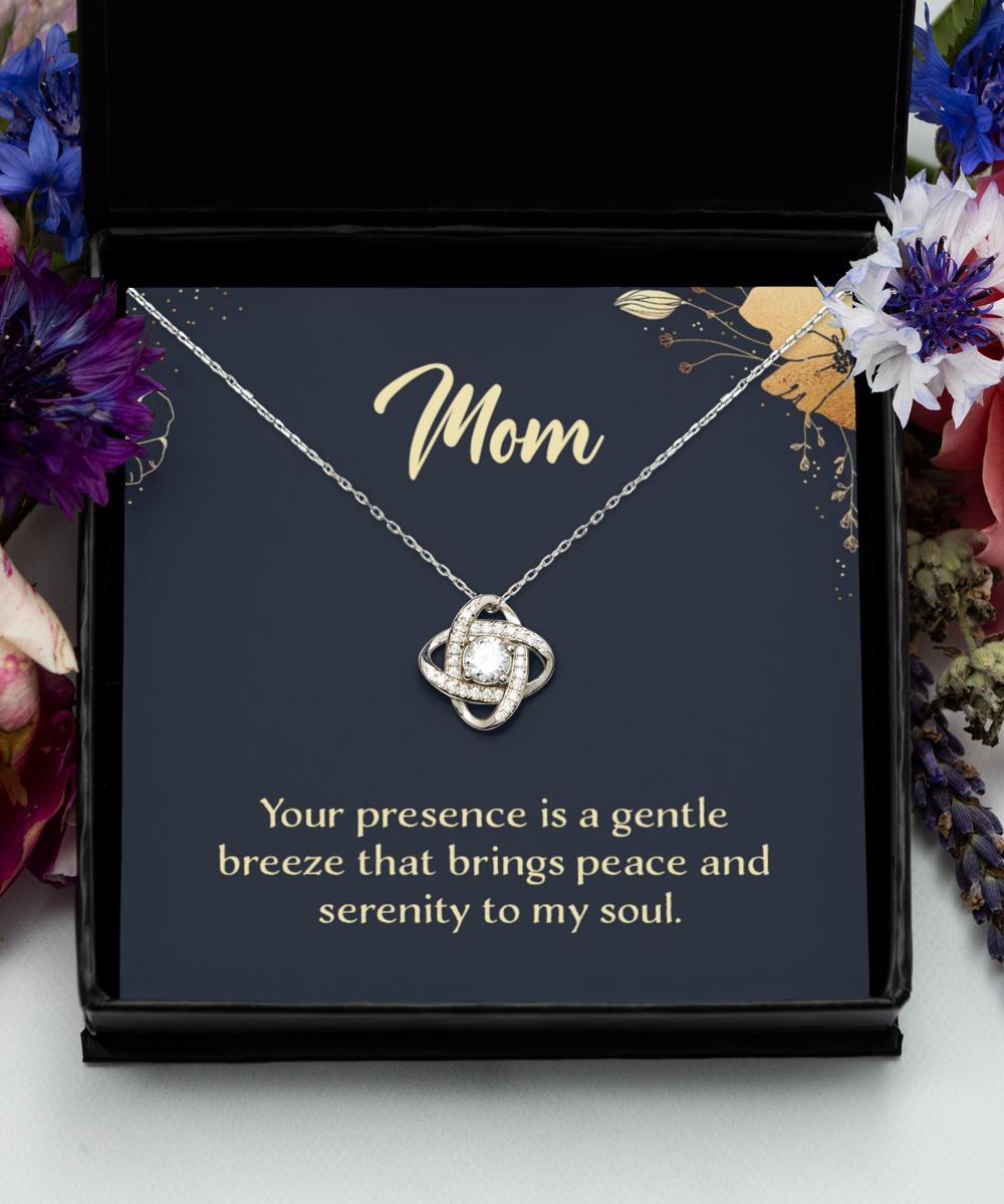 Mother Gift Necklace, Gift Necklace For Mom, Birthday Gift Necklace For Mom, Love Knot Gift Necklace, From son, Daughter, Mother Gift Necklace
