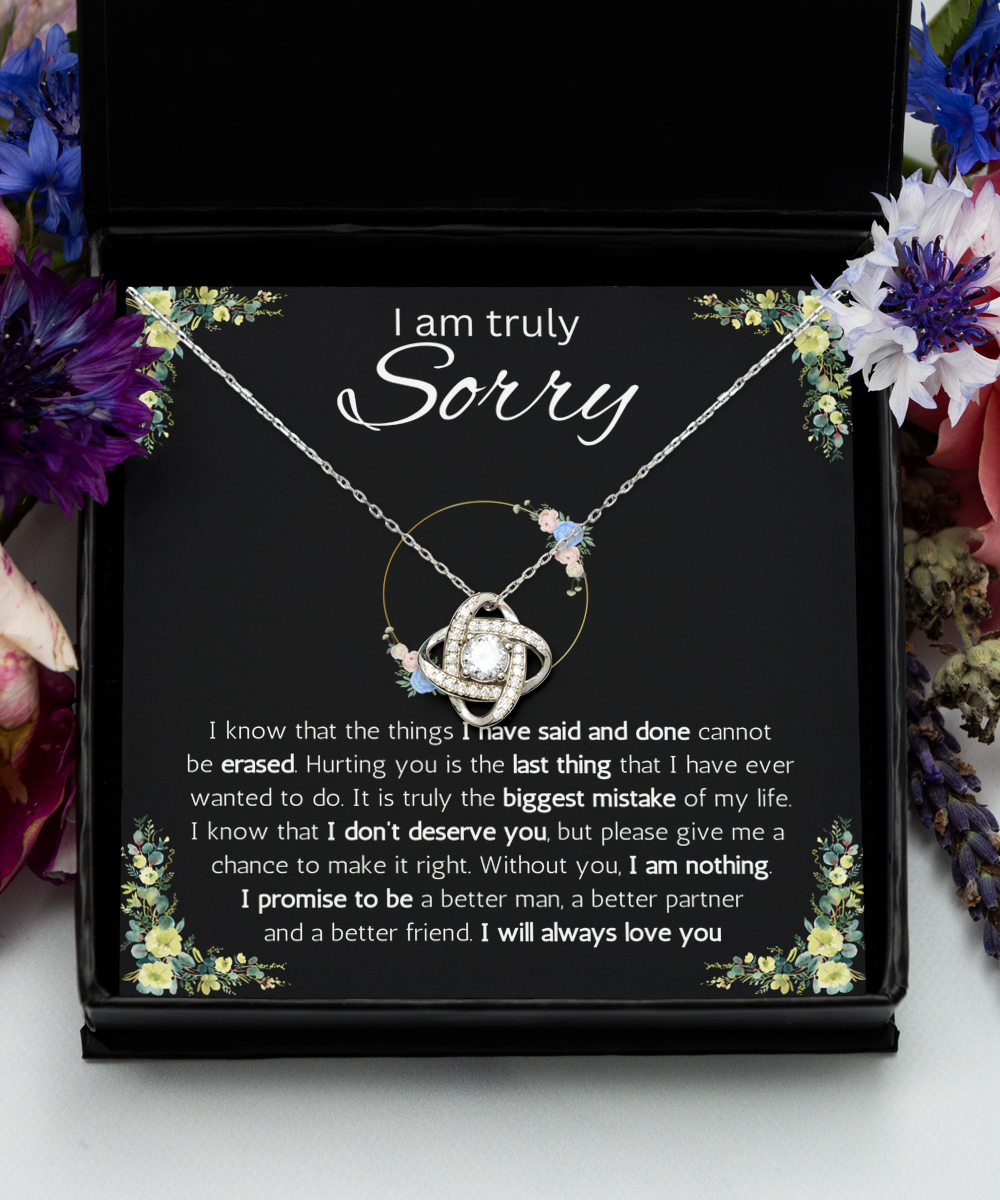I'm Sorry Gift for Her, Apology Gifts for Her, I Love You, I'm Sorry Gift Necklace, Sorry, Forgiveness Necklace With Message Card