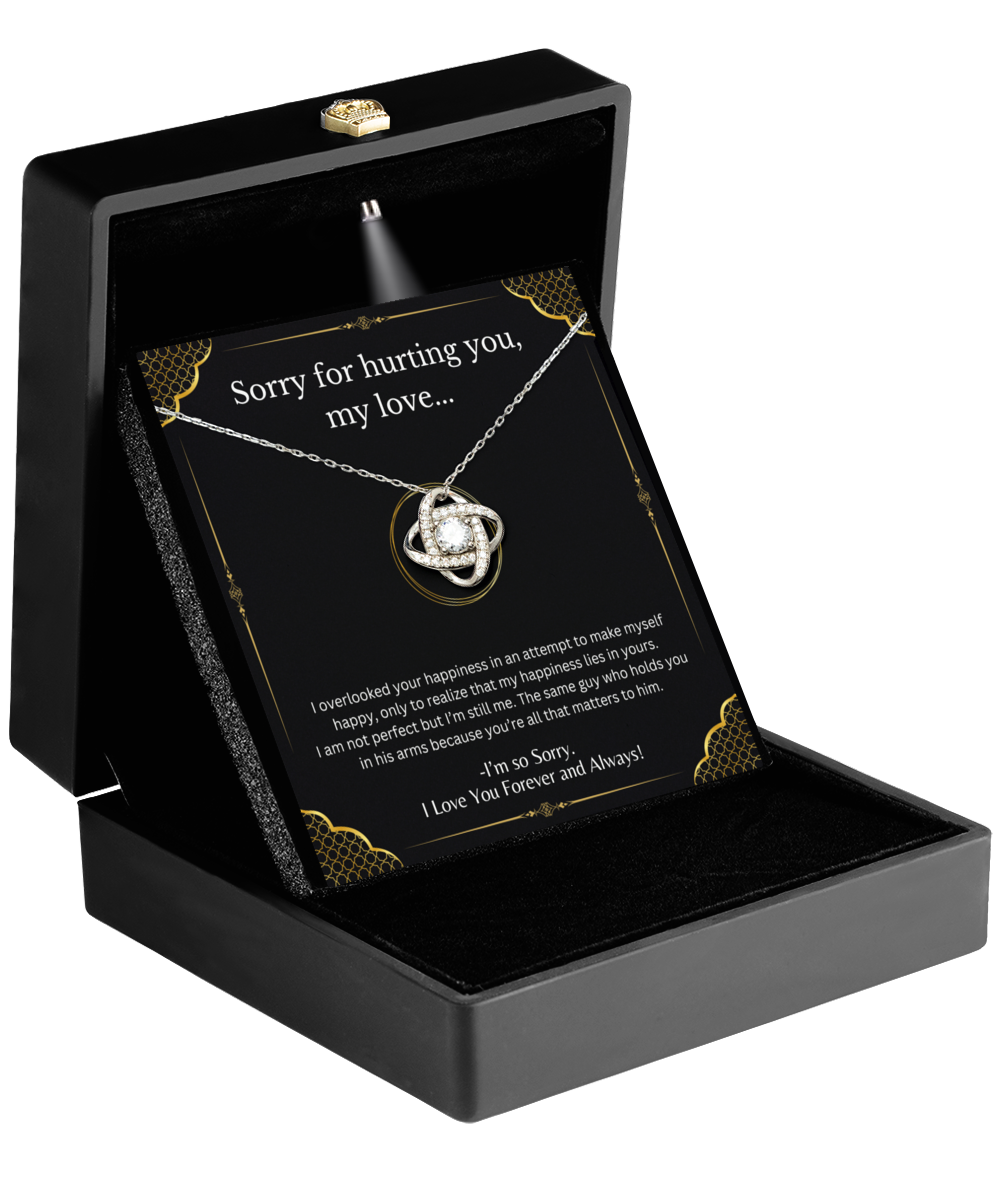 Sorry for Hurting You My Love, I'm Sorry Gift Necklace, Apology Gift Necklace, I Love You Gift Necklace, Forgiveness Gift Necklace, Message Card Gift Necklace