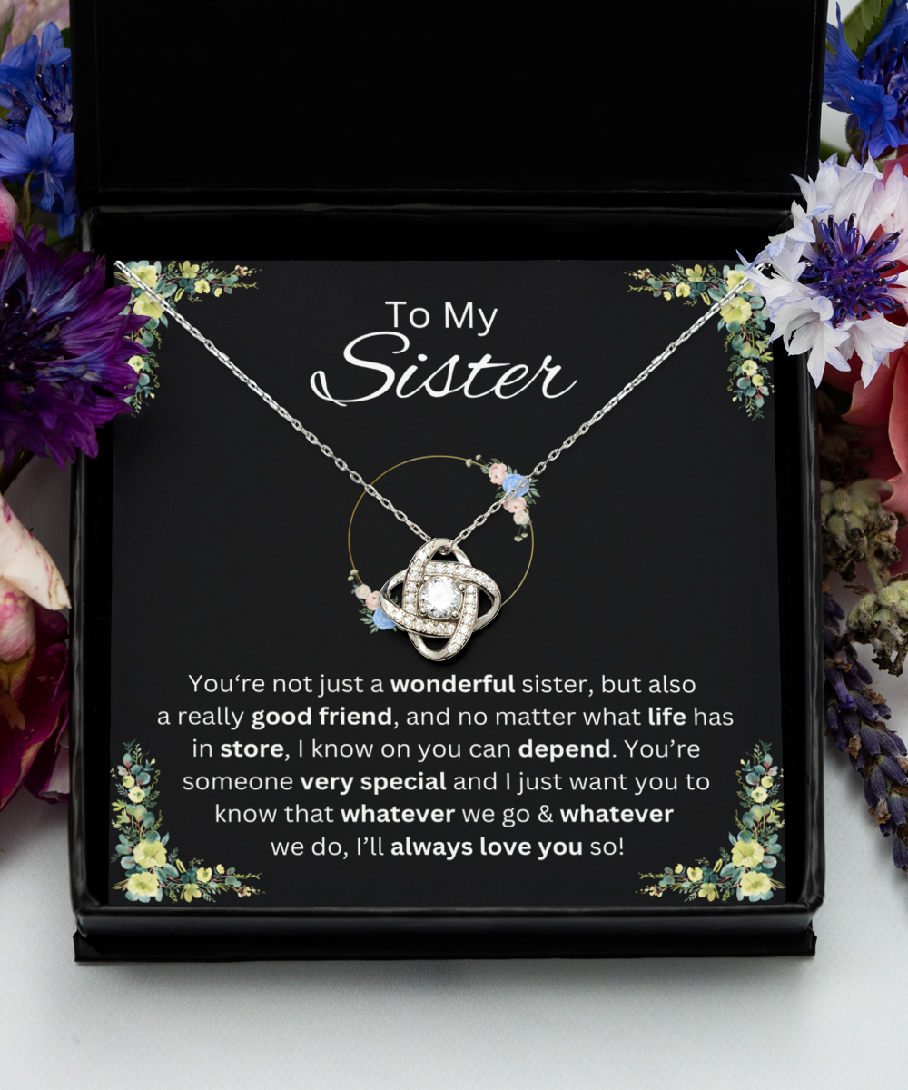 Sister Gift Necklace, Message Card Gift Necklace, Necklace For Big Sister, Little Sister, Birthday Gift for Sister, Sister Present, Women Jewelry Best Sister Gift