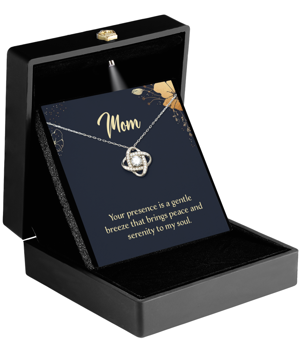 Mother Gift Necklace, Gift Necklace For Mom, Birthday Gift Necklace For Mom, Love Knot Gift Necklace, From son, Daughter, Mother Gift Necklace