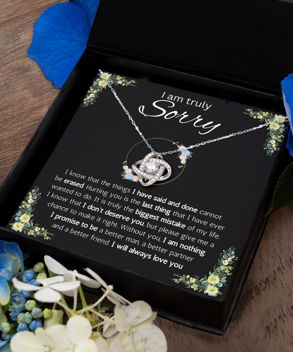 I'm Sorry Gift for Her, Apology Gifts for Her, I Love You, I'm Sorry Gift Necklace, Sorry, Forgiveness Necklace With Message Card