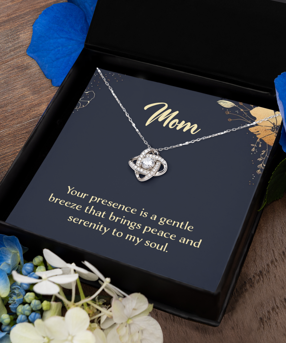 Mother Gift Necklace, Gift Necklace For Mom, Birthday Gift Necklace For Mom, Love Knot Gift Necklace, From son, Daughter, Mother Gift Necklace