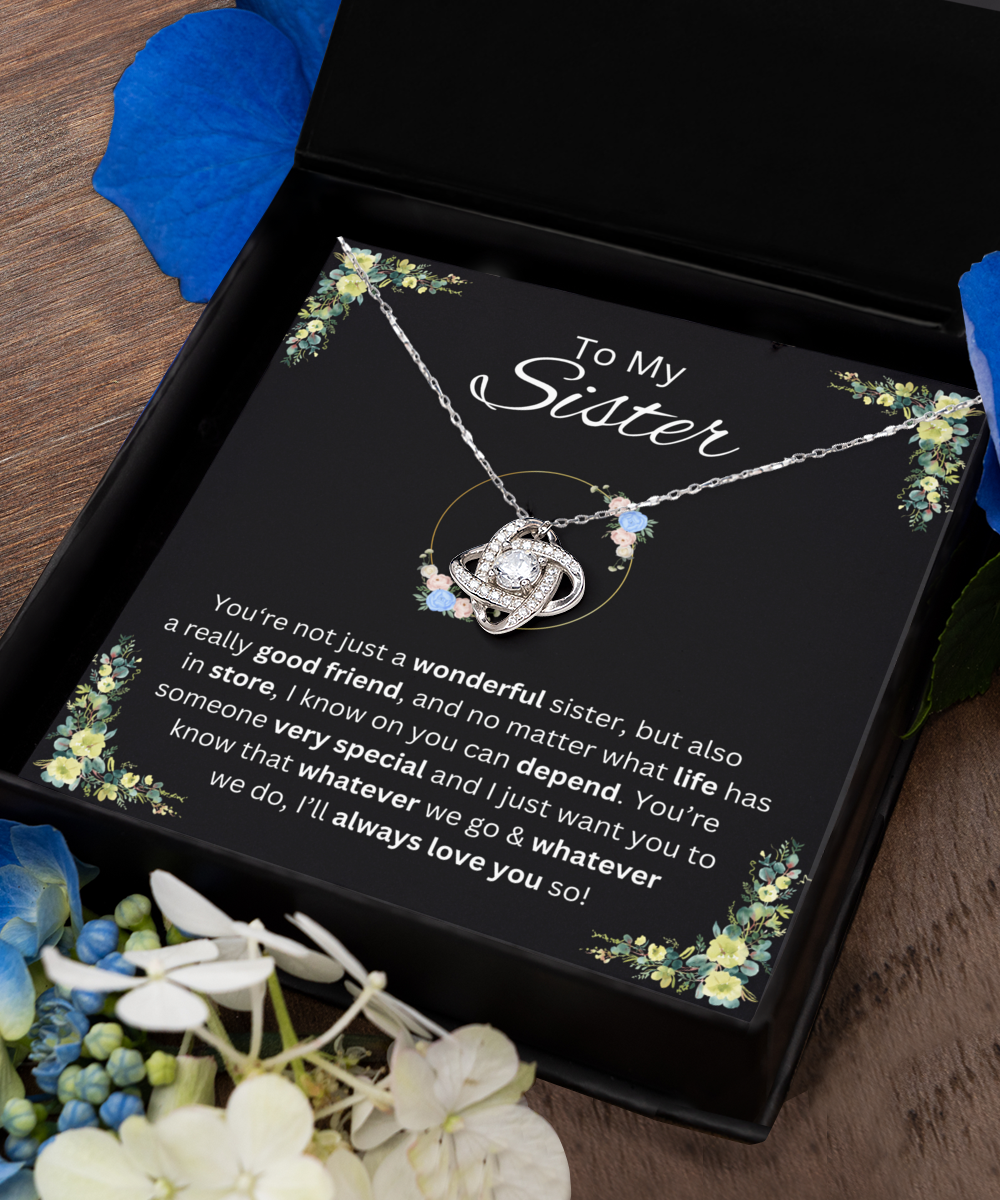 Sister Gift Necklace, Message Card Gift Necklace, Necklace For Big Sister, Little Sister, Birthday Gift for Sister, Sister Present, Women Jewelry Best Sister Gift