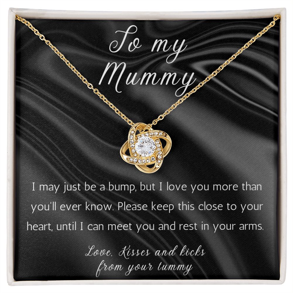 New Mom Gift Necklace, Mom To Be Gift, Pregnancy Gift For Mom, Love Knot Gift Necklace, Gift for Pregnant Mom, Expecting Mom