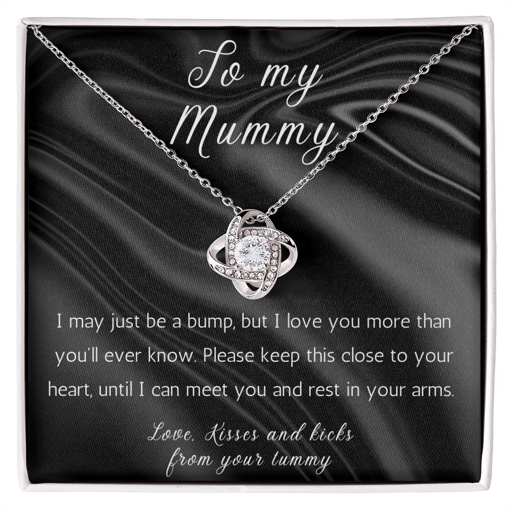 New Mom Gift Necklace, Mom To Be Gift, Pregnancy Gift For Mom, Love Knot Gift Necklace, Gift for Pregnant Mom, Expecting Mom