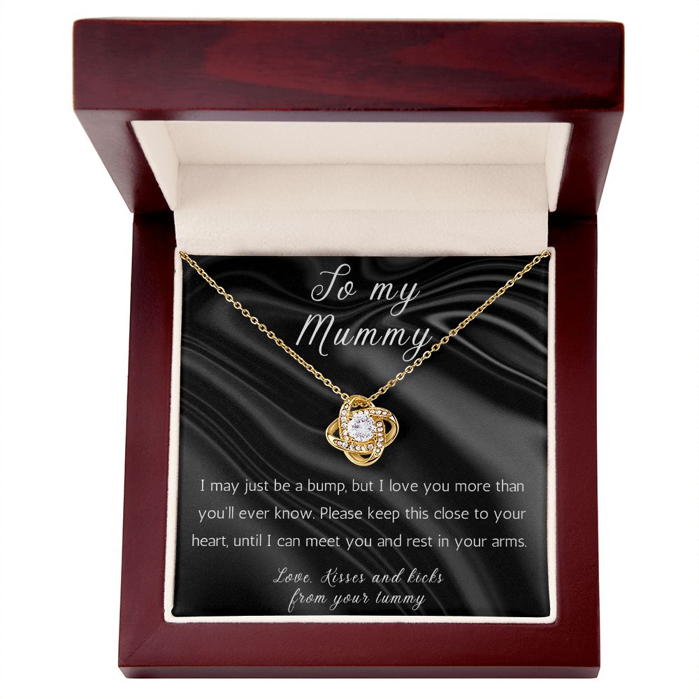 New Mom Gift Necklace, Mom To Be Gift, Pregnancy Gift For Mom, Love Knot Gift Necklace, Gift for Pregnant Mom, Expecting Mom