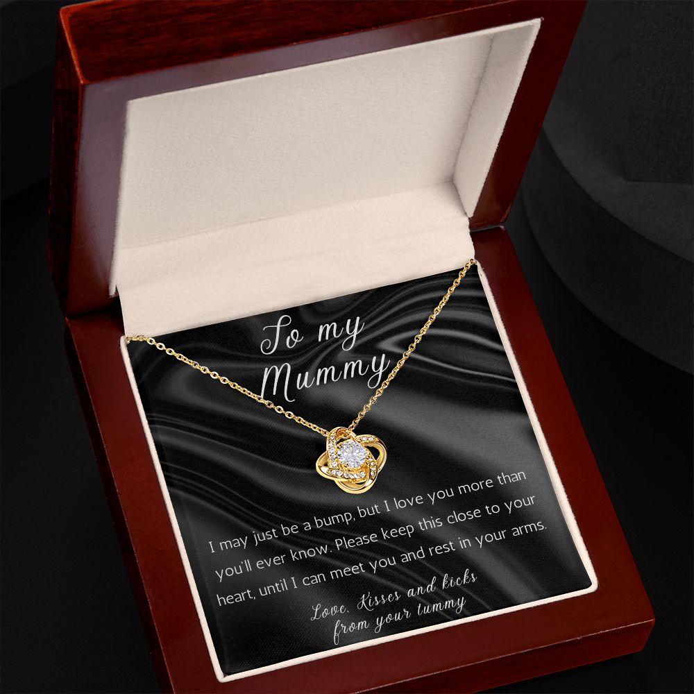 New Mom Gift Necklace, Mom To Be Gift, Pregnancy Gift For Mom, Love Knot Gift Necklace, Gift for Pregnant Mom, Expecting Mom