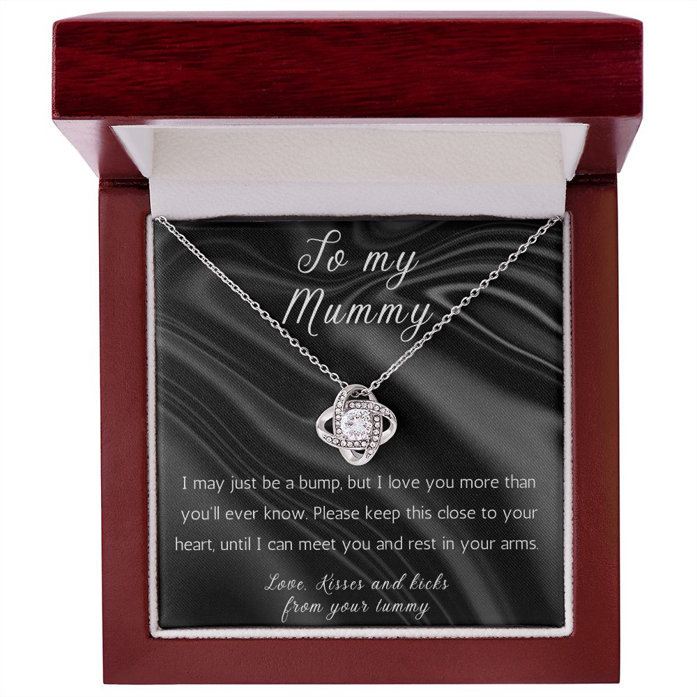 New Mom Gift Necklace, Mom To Be Gift, Pregnancy Gift For Mom, Love Knot Gift Necklace, Gift for Pregnant Mom, Expecting Mom