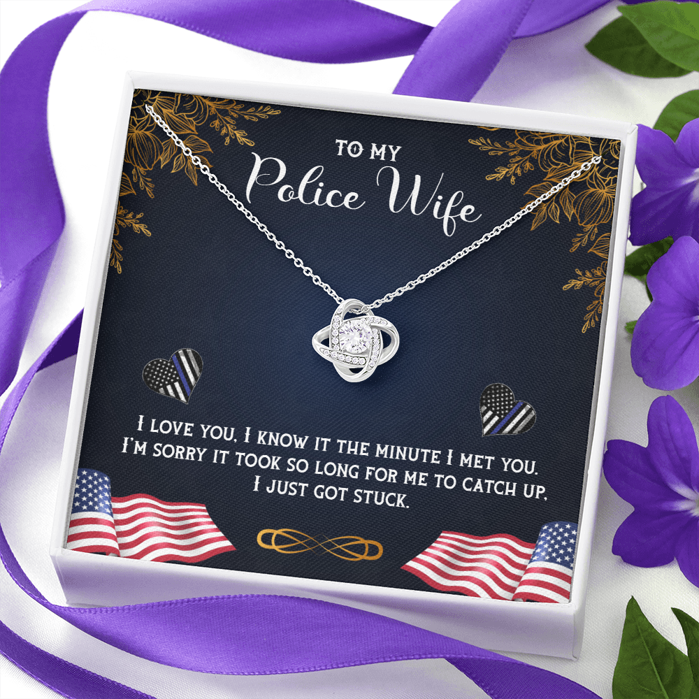 To My Police Wife, Police Wife Gift Necklace, Wife Birthday Gift Necklace, Wife Anniversary Gift Necklace, Gift From Husband