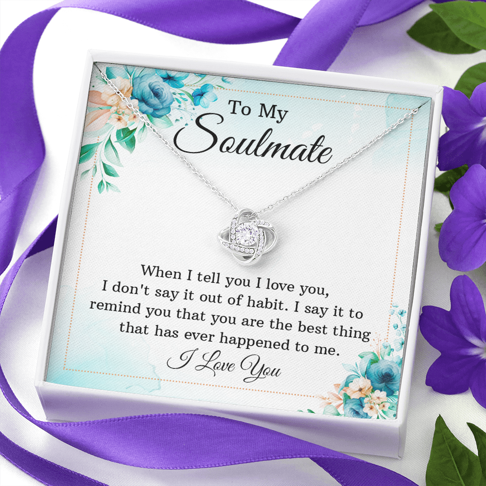To My Soulmate Gift Necklace, Wife Birthday Gift Necklace, Girlfriend Gift necklace, Birthday Gift Necklace, anniversary Gift Necklace