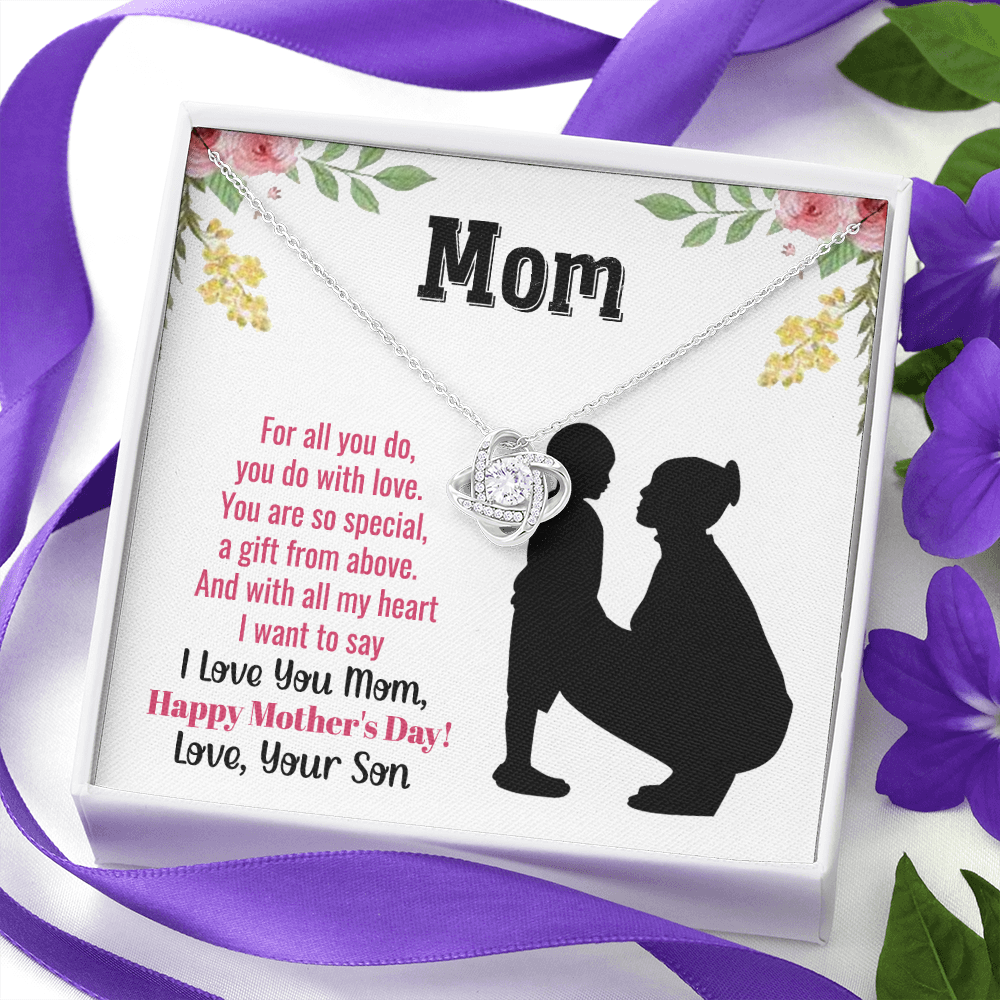 Mothers Day Gift Necklace, Mothers Birthday Gift Necklace, Gift For Mom From Son, Happy Mother Day Gift