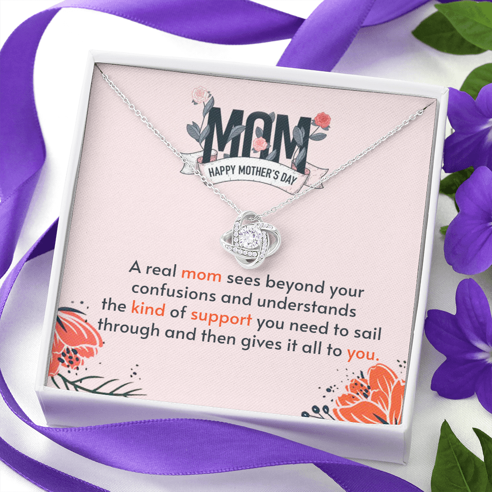Happy Mothers Day, Mothers Day Gift Necklace, Real Mom Gift Necklace, Gift From Daughter, Sor For Mothers Day