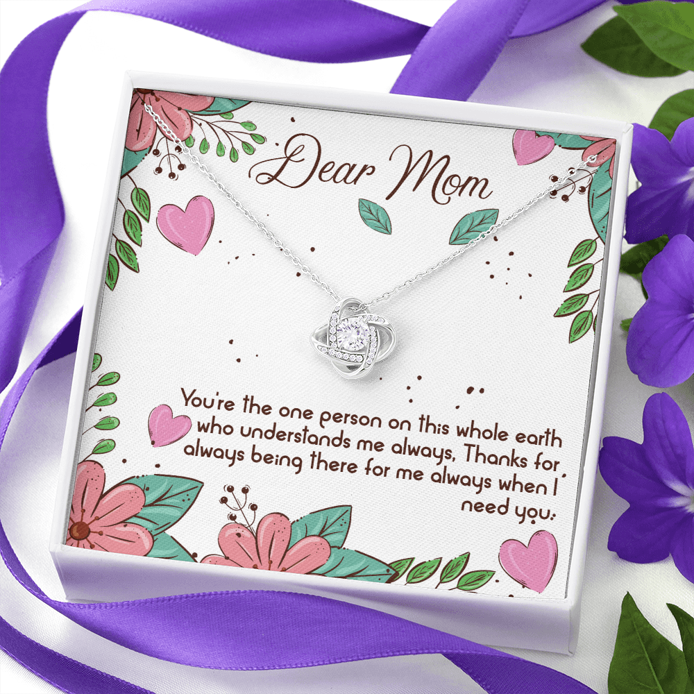 Dear Mom Gift Necklace, Birthday Gift Necklace For Mom, Mothers Day Gift Necklace for mom, Gift from son, Daughter