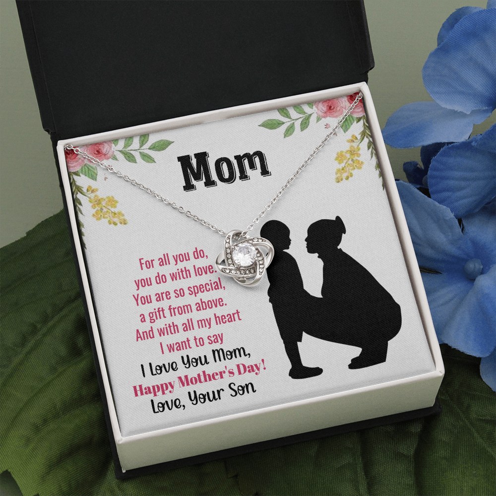 Mothers Day Gift Necklace, Mothers Birthday Gift Necklace, Gift For Mom From Son, Happy Mother Day Gift