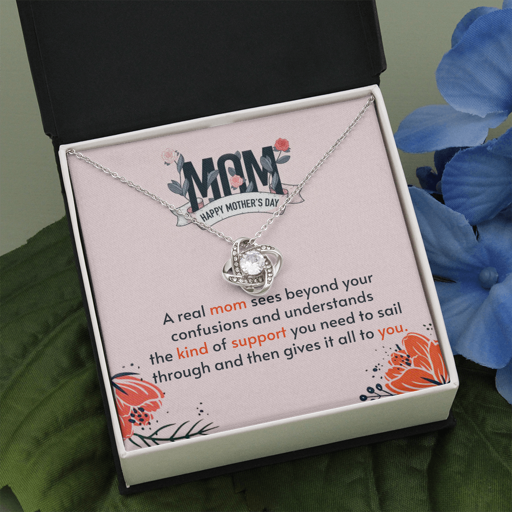 Happy Mothers Day, Mothers Day Gift Necklace, Real Mom Gift Necklace, Gift From Daughter, Sor For Mothers Day