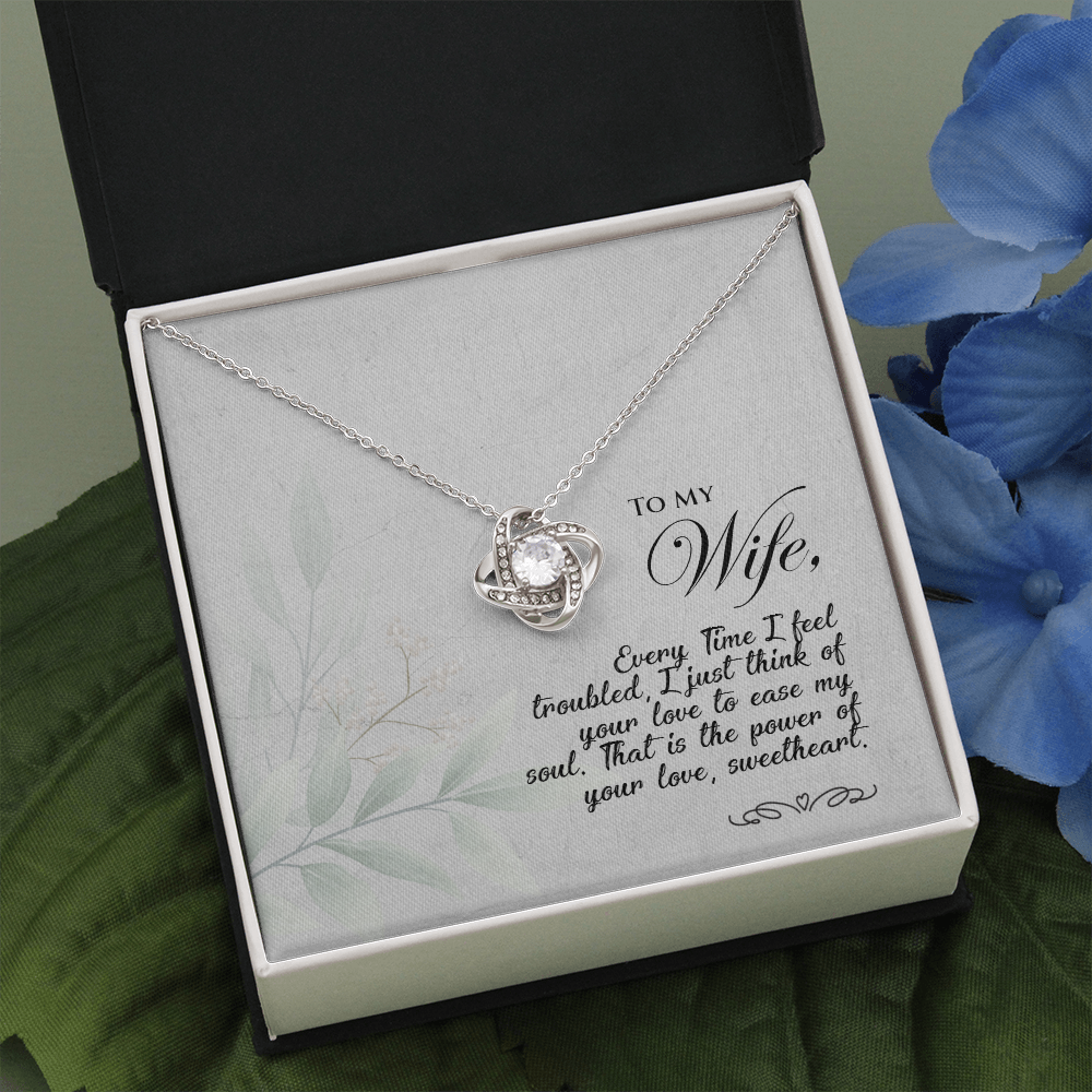 To My Sweetheart, Gift Necklace For Wife, Love Knot Necklace For Wife, Birthday gift Necklace For Wife, Anniversary Gift For Wife