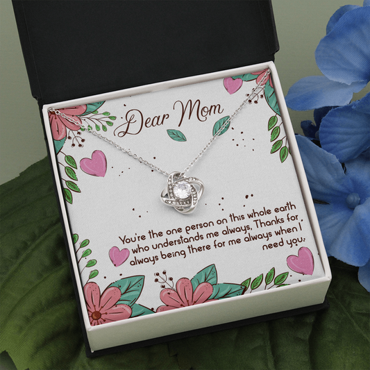 Dear Mom Gift Necklace, Birthday Gift Necklace For Mom, Mothers Day Gift Necklace for mom, Gift from son, Daughter