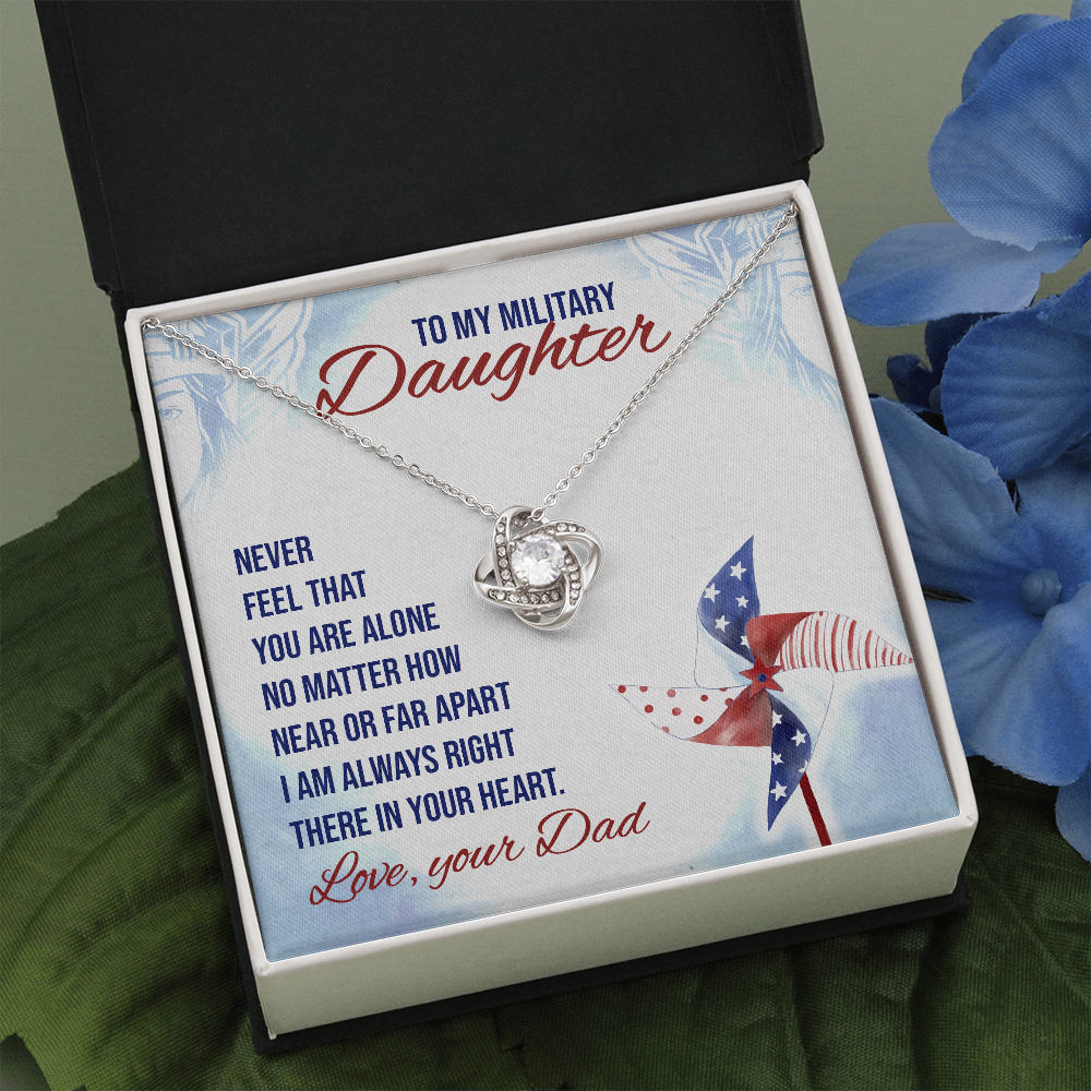 Never Feel That You Are alone, Birthday gift Necklace For Daughter, Gift From Dad, Appreciation Gift Necklace For Daughter