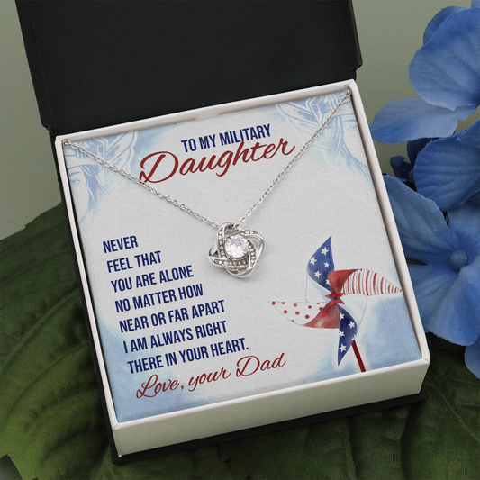 Never Feel That You Are alone, Birthday gift Necklace For Daughter, Gift From Dad, Appreciation Gift Necklace For Daughter
