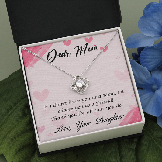 Moms Gift Necklace, Mother Day Gift Necklace From Daughter, Birthday Gift Necklace For Mom, Gift from Loving Daughter