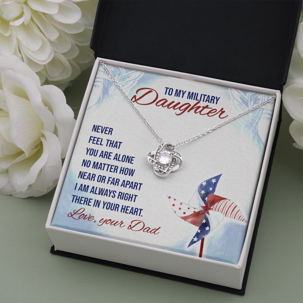 Never Feel That You Are alone, Birthday gift Necklace For Daughter, Gift From Dad, Appreciation Gift Necklace For Daughter
