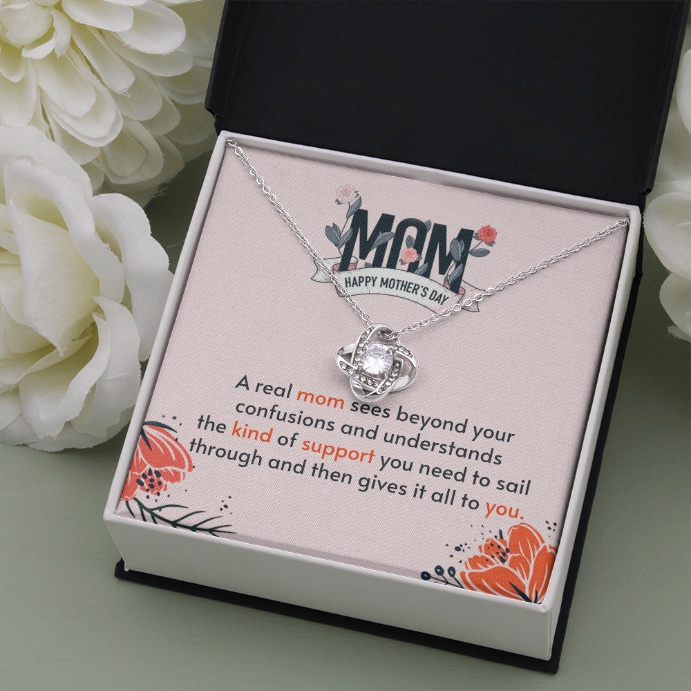 Happy Mothers Day, Mothers Day Gift Necklace, Real Mom Gift Necklace, Gift From Daughter, Sor For Mothers Day
