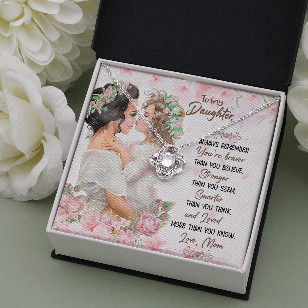 You Are Braver Than You Believe, To My Daughter Gift Necklace, Necklace For Daughter, Necklace From Mom, Birthday Gift Necklace From Mom