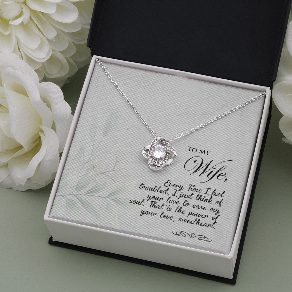 To My Sweetheart, Gift Necklace For Wife, Love Knot Necklace For Wife, Birthday gift Necklace For Wife, Anniversary Gift For Wife