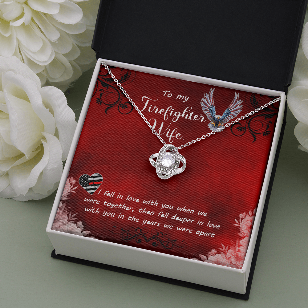 To My Firefighter Wife, Gift Necklace, Birthday Gift Necklace For Firefighter Wife, Anniversary Gift Necklace For Firefighter Wife, From husband