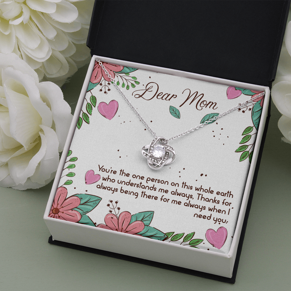 Dear Mom Gift Necklace, Birthday Gift Necklace For Mom, Mothers Day Gift Necklace for mom, Gift from son, Daughter