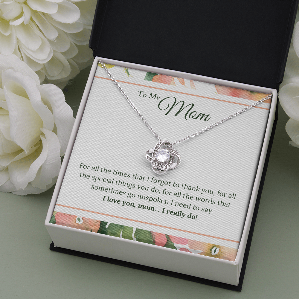 Thank You Mom, Gift Necklace For Mother, Mothers Day Gift Necklace, Mothers Birthday Gift Necklace, From Son, Daughter
