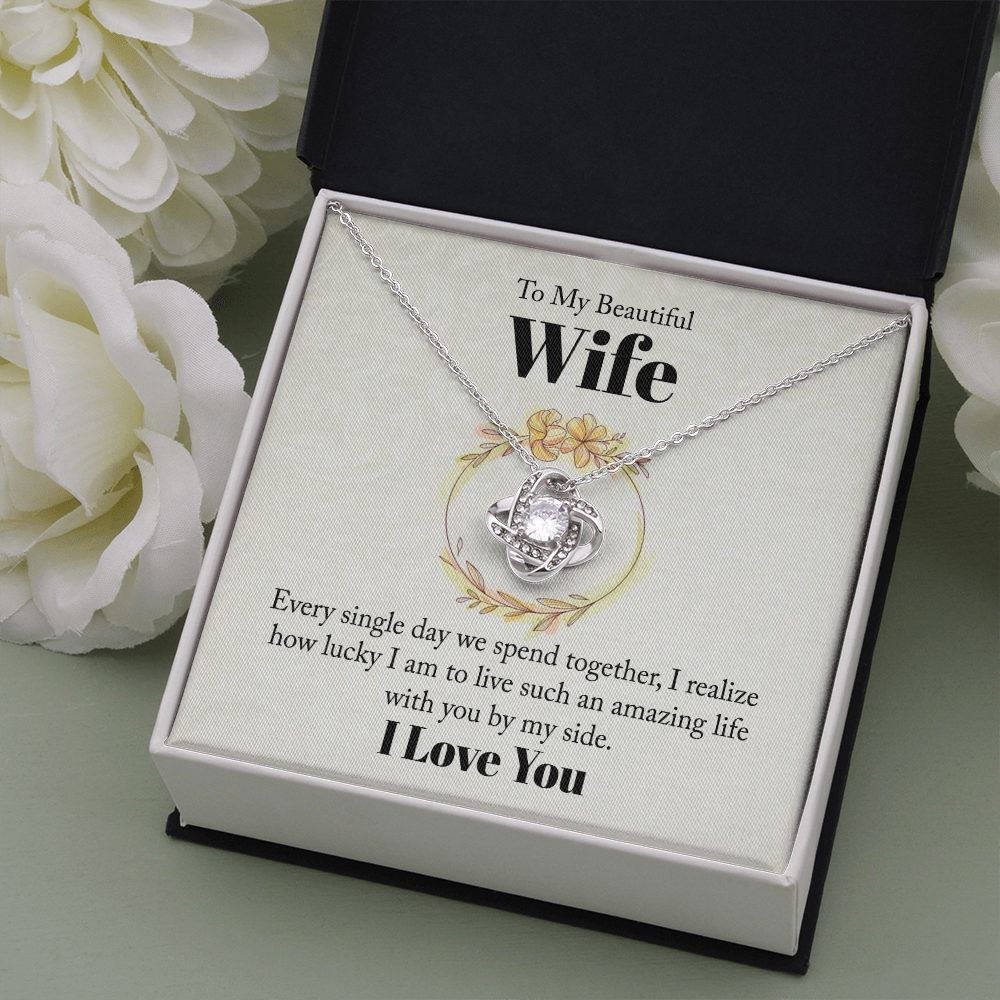 To My Beautiful wife, Gift Necklace For Wife, Birthday Gift Necklace For Wife, Anniversary Gift Necklace For Wife, Gift For Husband