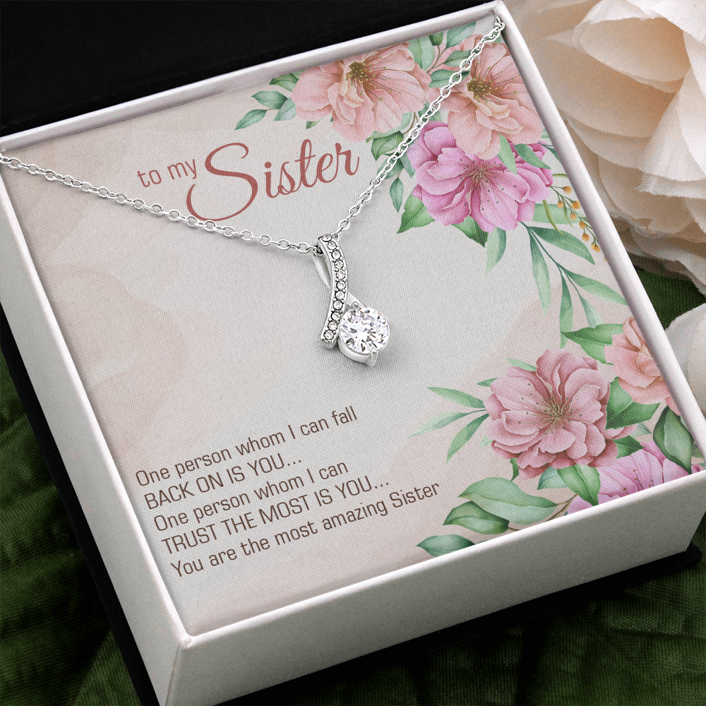 To My Sister Gift Necklace, Alluring Necklace, Birthday Gift Necklace For Sister, Gift Necklace From Brother , Sister