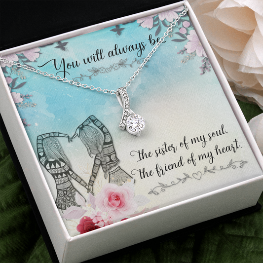 Gift Necklace To Sister From Loving sister, Birthday Gift Necklace For Sister, Gift Necklace From sister, Christmas Gift Necklace