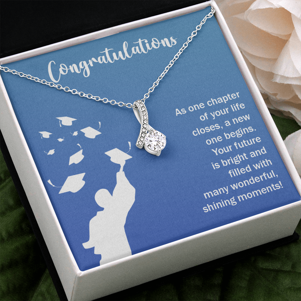 Congratulations For Graduation, Daughter Graduation Gift Necklace, Appreciation Gift Necklace, From Dad, Mom