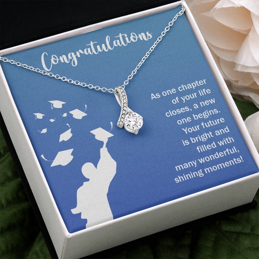 Congratulations For Graduation, Daughter Graduation Gift Necklace, Appreciation Gift Necklace, From Dad, Mom
