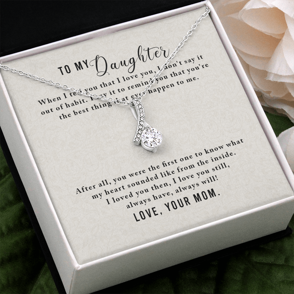 Loving Mom Gift Necklace, Gift necklace For Daughter, Birthday Gift necklace For Daughter, Appreciation Gift Necklace For Daughter, Necklace From Mom